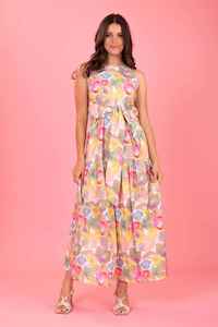 CHARLO Poppy Maxi Dress Watercolour