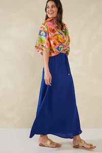 HAVEN Portofino Maxi Skirt Lago