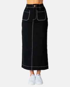 Womenswear: PAPER HEART Stitch Skirt Black