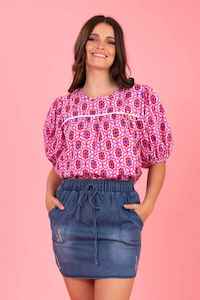 Menswear: CHARLO Zoe Top RedPink