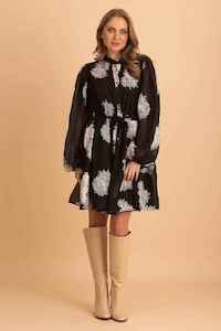 AMAYA Julia Shirt Dress BlackEmb