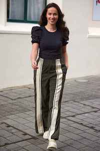 CHARLO Nikisha Cord Pants Khaki