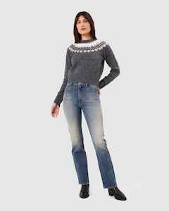 ROLLA'S Fair Isle Knit VinBlk