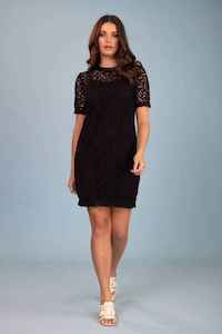 Menswear: THE BAY Byron Crochet Shift Dress Black