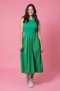 CHARLO Zara Midi Dress Green