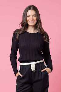 CHARLO Pippa Knit Top Black