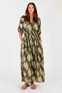 LULA SOUL San Remo Maxi Dress Olive