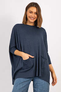 LD+CO Poncho Dark Denim