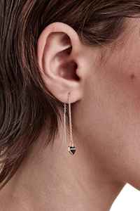 Menswear: SGC Earrings Falling Stolen Heart Gold