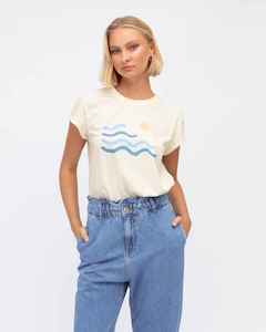 PAPER HEART Blue Beach Tee Cream