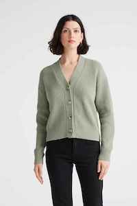 TOORALLIE Rib Crop Cardy Sage