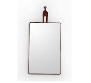 Furniture: Mira D – Rectangle Mirror / Leather handle