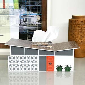 Palm Springs House Tissue Box Cover