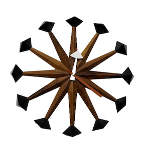 Polygon Walnut Clock