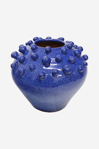 Terracotta Ball Vase - Blue