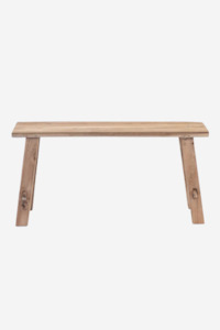 Furniture: Reclaimed Natural Teak Bench - Medium