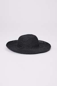 Amalfi Wide Brim Hat - Black