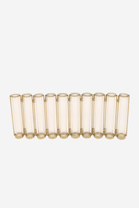 Vases Votives And Planters: Glass Test Tube Vase - Gold