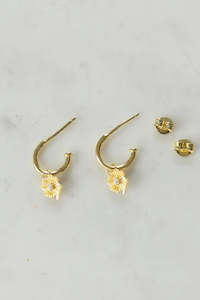 Love Lily Hoop Studs - Gold