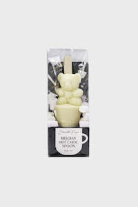 Teddy Bear Hot Chocolate Spoon - White Chocolate