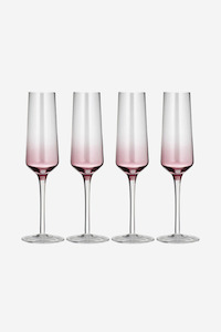 Champagne Glasses - Prism Plum Set of 4