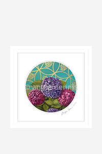 Circular Hydrangea - Framed Print