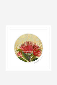 Circular Pohutukawa - Framed Print