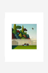 Home To The Lawnmower Mini Matted Print