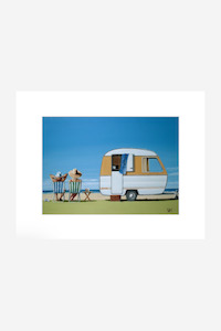 Wall Art: Caravan Bliss Mini Matted Print