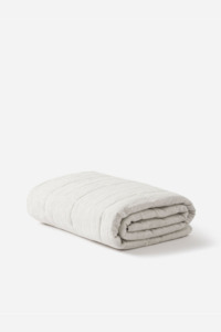 Pinstripe Linen Quilted Blanket - 200x220cm