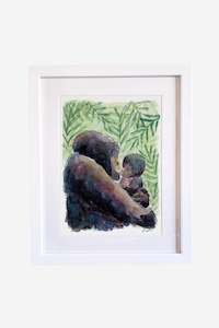 Jane & Fiona The Gorillas Framed Print - A3