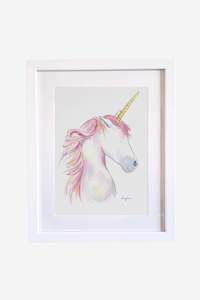 Joy The Unicorn Framed Print - A4