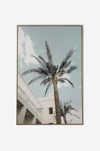 Wall Art: Summer Palm - Framed Canvas