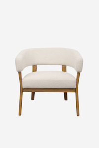 Furniture: Tulsa Armchair - Cream Boucle