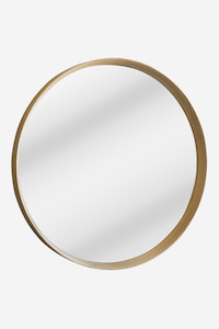 Round Oak Mirror - 80cm