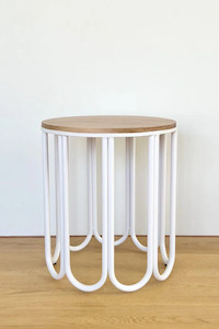 Furniture: Montalto Oak Side Table - White