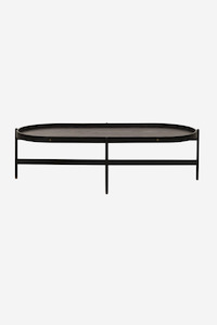 Furniture: Haywood Oval Coffee Table - Black