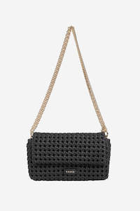 Milla Shoulder Bag - Black Fine Braid