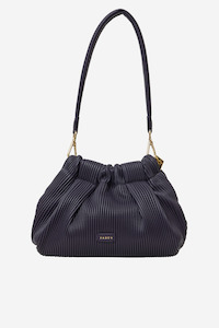 Alexis Shoulder Bag - Black Licorice Pleat