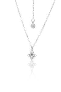 Flora Necklace - Silver/Cubic Zirconia