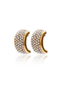 Diva Earrings - Gold/Cubic Zirconia