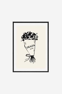 Prada Flowers Framed Print - A2