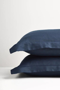 Linen Pillowcases Pair - Navy