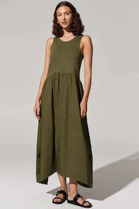 Toya Tank Dress - Khaki