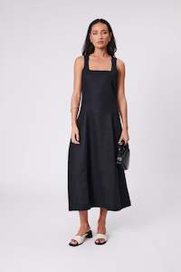 Tuscany Linen Dress - Black