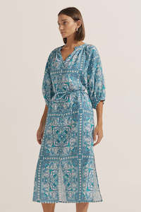 Sojourn Dress - Sapphire Tile