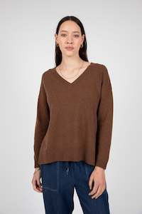 Virgo V-Neck Knit - Ginger