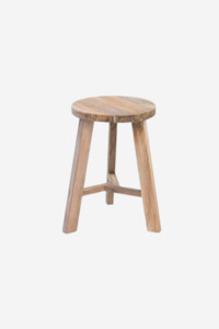 Furniture: Reclaimed Natural Teak Stool