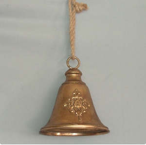 Gold Bell With Hemp Rope Small