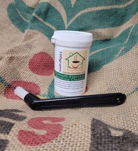 Organic Espresso Machine Cleaning Powder 100g and Cleaning Brush